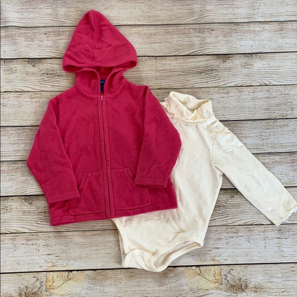 Girls Sweatshirt and Onesie Set - Size 18MOS
